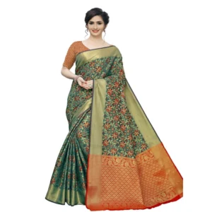 Women's Jacquard Saree (Multi ,5-6Mtrs)