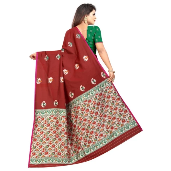 Women's Jacquard Saree (Maroon ,5-6Mtrs)