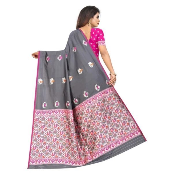 Women's Jacquard Saree (Greay ,5-6Mtrs)