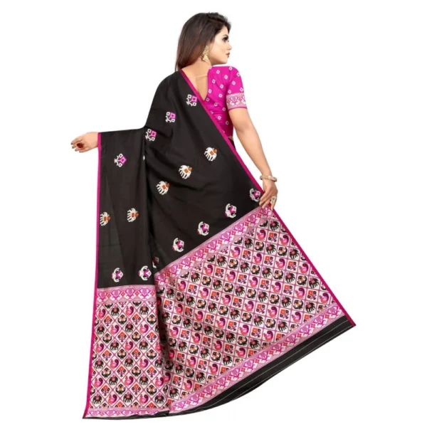 Women's Jacquard Saree (Black ,5-6Mtrs)