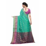 Women's Cotton_Silk Saree (Sea Green ,5-6Mtrs)
