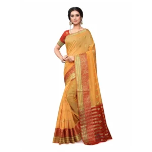 Women's Cotton_Silk Saree (Mustard ,5-6Mtrs)