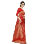 Women's Jacquard Saree (Red ,5-6Mtrs)