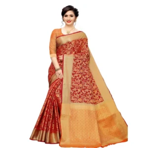 Women's Jacquard Saree (Multi ,5-6Mtrs)