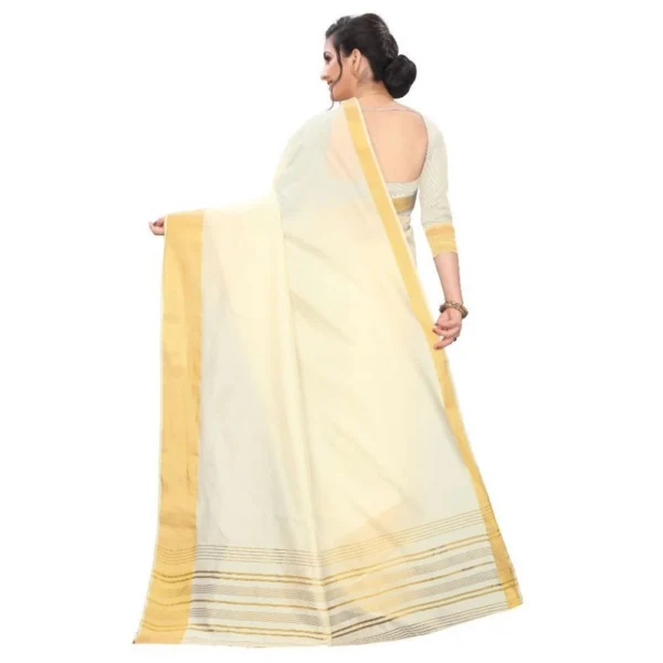 Women's Cotton Silk Saree (Lite Sandal ,5-6Mtrs)