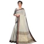 Women's Cotton Silk Sarees (Greay , 5-6Mtrs)