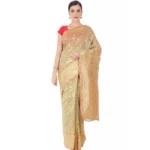 Women's Cotton Sarees (Baige , 5-6Mtrs)
