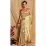 Women's Banarasi Jacquard Sarees (Baige , 5-6Mtrs)