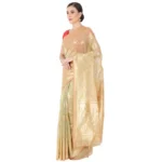 Women's Banarasi Jacquard Sarees (Baige , 5-6Mtrs)