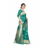 Women's Jacquard Sarees (Rama , 5-6Mtrs)