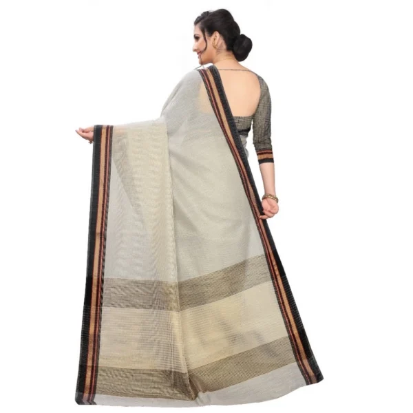 Women's Cotton Silk Sarees (Greay , 5-6Mtrs)
