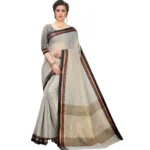 Women's Cotton Silk Sarees (Greay , 5-6Mtrs)