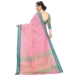 Women's Cotton Silk Sarees (Pink , 5-6Mtrs)