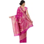 Women's Banarasi Jacquard Sarees (Pink , 5-6Mtrs)