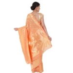 Women's Cotton Sarees (Orange , 5-6Mtrs)