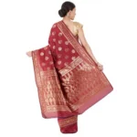 Women's Banarasi Jacquard Sarees (Maroon , 5-6Mtrs)