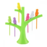 Generic Pack of 10 (60pcs) Bird Fork Dazzling colors (Color: Assorted)