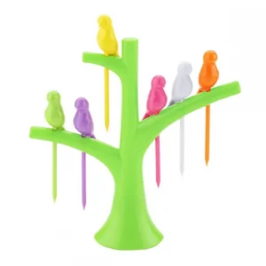 Generic Pack of 10 (60pcs) Bird Fork Dazzling colors (Color: Assorted)