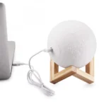 Generic 3D 7 Color Changing Moon Night Lamp (Color: Assorted)
