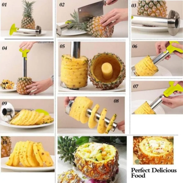 Generic Heavy Stainless Steel Fruit Pineapple Slicer Peeler (Color: Assorted)