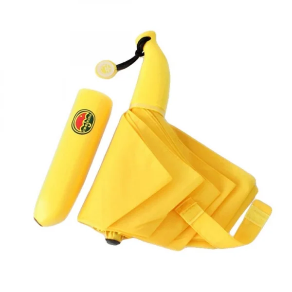 Generic Stylish Banana Shaped Mini Foldable Umbrella (Color: Assorted)