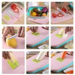 Generic Cutting Board 9 in 1 Multifunctional and Collapsible Chopping Board with Washing Drain Basket (Color: Assorted)
