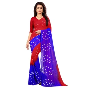 Women's Chiffon Saree (Maroon ,5-6Mtrs)