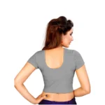 Women's Stretchable Readymade Blouse Cotton Lycra (Size-Free Size ,Neck Type-Round)