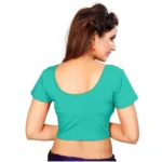 Women's Stretchable Readymade Blouse Cotton Lycra (Size-Free Size ,Neck Type-Round)