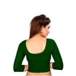 Women's Stretchable Readymade Blouse Cotton Lycra (Size-Free Size ,Neck Type-Round)