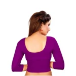 Women's Stretchable Readymade Blouse Cotton Lycra (Size-Free Size ,Neck Type-Round)