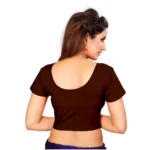 Women's Stretchable Readymade Blouse Cotton Lycra (Size-Free Size ,Neck Type-Round)