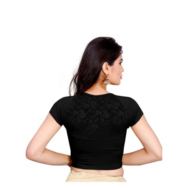 Women's Stretchable Readymade Blouse Cotton Lycra (Size-Free Size ,Neck Type-Round)