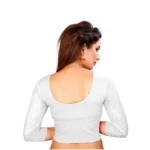 Women's Stretchable Readymade Blouse Cotton Lycra (Size-Free Size ,Neck Type-Round)