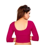 Women's Stretchable Readymade Blouse Cotton Lycra (Size-Free Size ,Neck Type-Round)