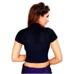 Women's Stretchable Readymade Blouse Cotton Lycra (Size-Free Size ,Neck Type-Collar)