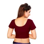 Women's Stretchable Readymade Blouse Cotton Lycra (Size-Free Size ,Neck Type-Round)