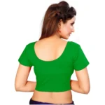 Women's Stretchable Readymade Blouse Cotton Lycra (Size-Free Size ,Neck Type-Round)