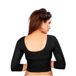 Women's Stretchable Readymade Blouse Cotton Lycra (Size-Free Size ,Neck Type-Round)