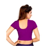 Women's Stretchable Readymade Blouse Cotton Lycra (Size-Free Size ,Neck Type-Round)