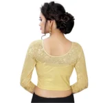 Women's Stretchable Readymade Blouse Cotton Lycra (Size-Free Size ,Neck Type-Round)