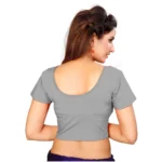Women's Stretchable Readymade Blouse Cotton Lycra (Size-Free Size ,Neck Type-Round)