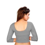 Women's Stretchable Readymade Blouse Cotton Lycra (Size-Free Size ,Neck Type-Round)