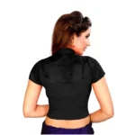 Women's Stretchable Readymade Blouse Cotton Lycra (Size-Free Size ,Neck Type-Collar)
