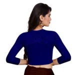 Women's Stretchable Readymade Blouse Cotton Lycra (Size-Free Size ,Neck Type-Round)