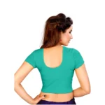 Women's Stretchable Readymade Blouse Cotton Lycra (Size-Free Size ,Neck Type-Round)