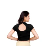 Women's Stretchable Readymade Blouse Cotton Lycra (Size-Free Size ,Neck Type-Collar)