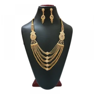 Women's Brass Copper Gold Plated Necklace Set