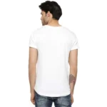 Unisex Half Sleeves American Flag Tshirts (Color:White, Material:Polyester)