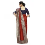 Women's Zoya Silk Saree With Blouse(Red,5-6Mtrs)